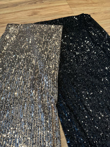 2 yards black sequin+ 1yard gold sequin and half yard more cutted